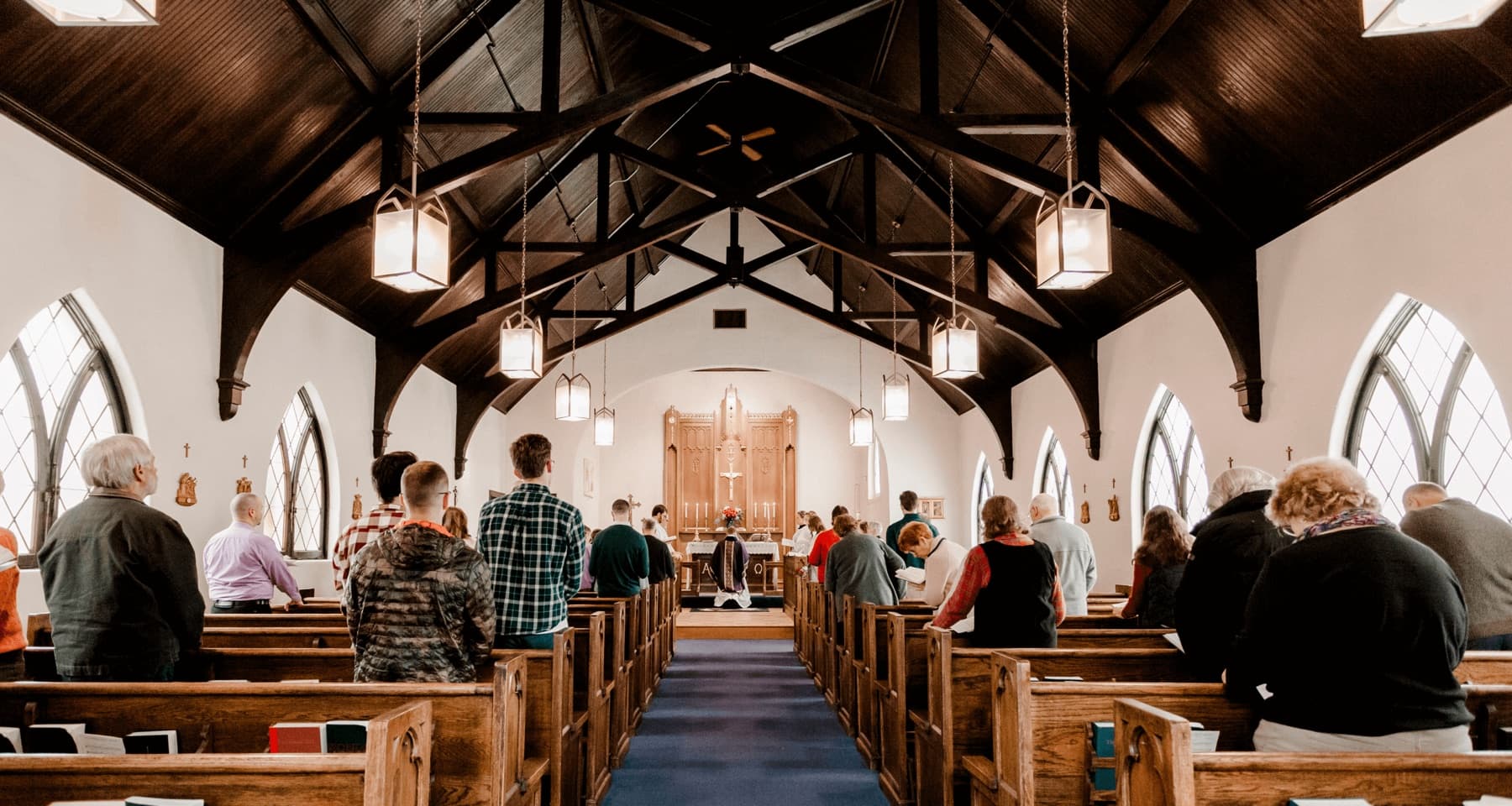 The St. Andrew's nave during worship